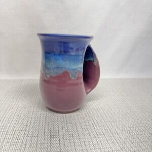 NEHER Tea/Coffee Handwarmer Ceramic Mug 14oz Right Hand Purple Passion 2014‎